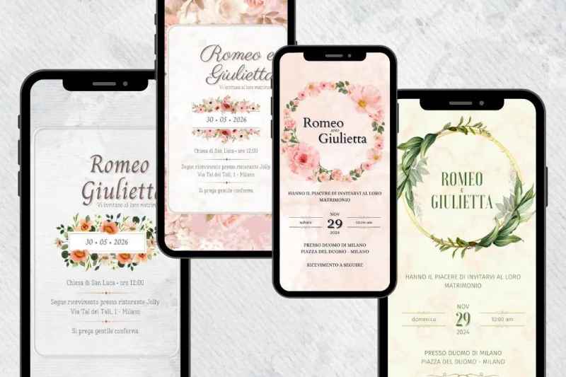 Partecipazioni matrimonio digitali: Cosa sono e come crearle on line per whatsapp